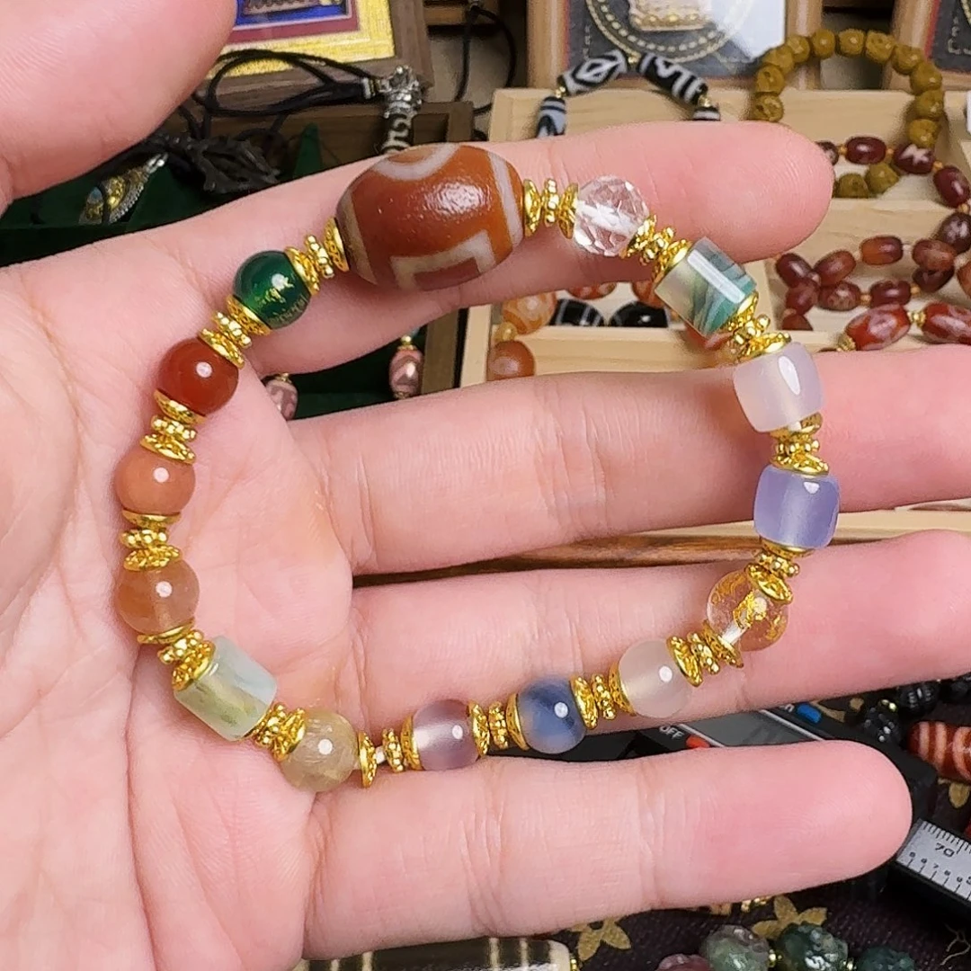 玛瑙/玉髓合金手链1024-9