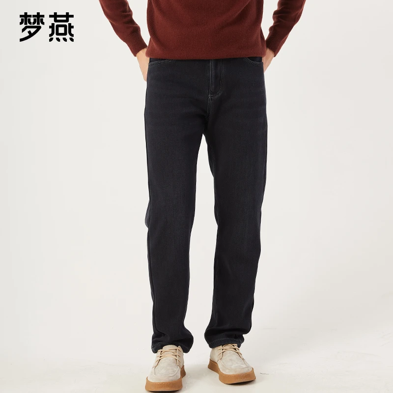 梦燕秋冬男款锁温保暖时尚百搭气质大方宽松休闲牛仔裤ZK04B4006