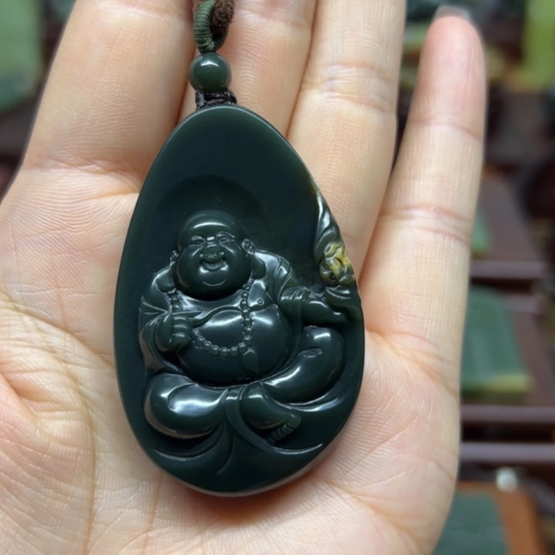 【闪购商品】颈饰未镶嵌岫岩河磨玉（透闪石质玉）风*佛