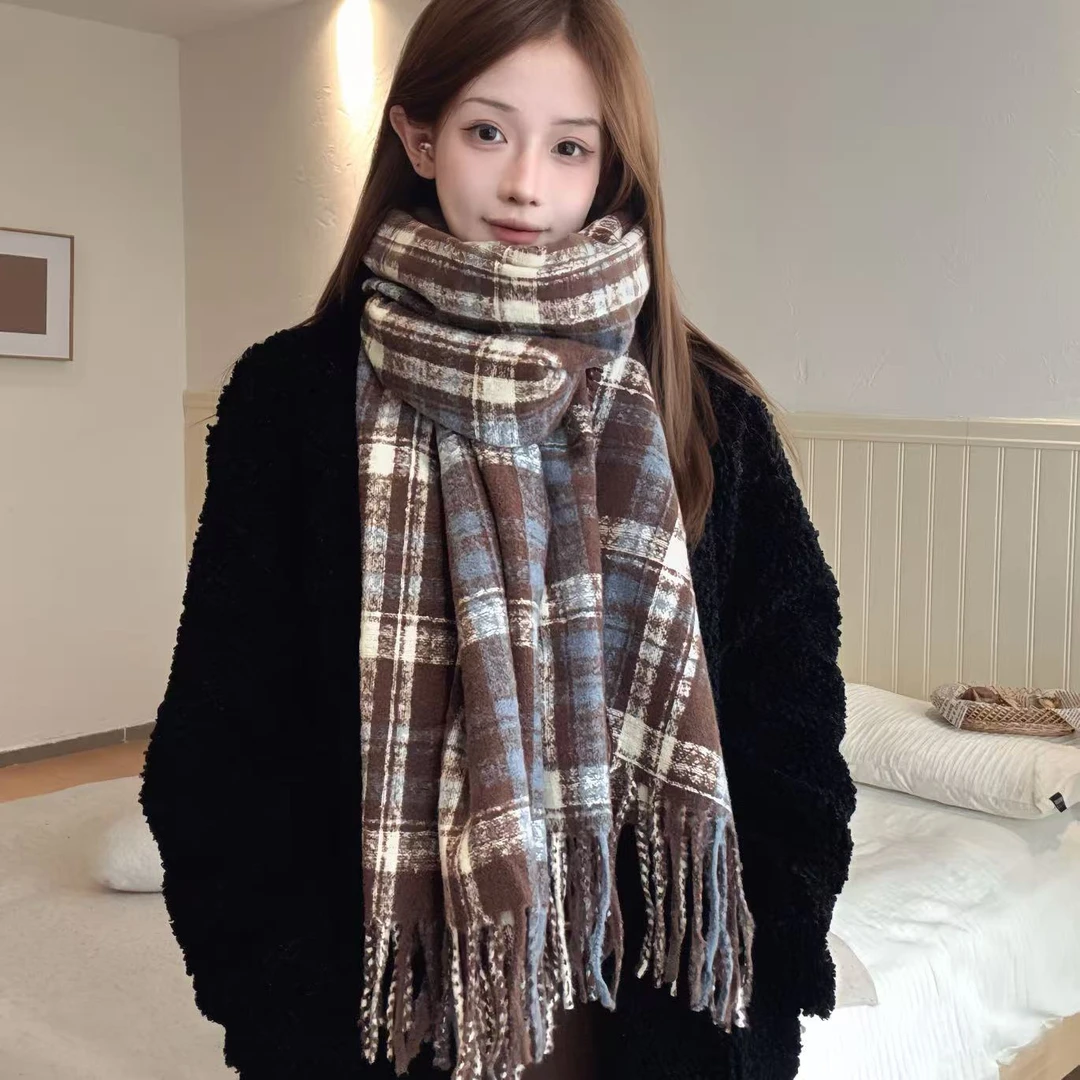 海盐拿铁~2025新款情侣氛围感围巾秋冬款韩系百搭柔软保暖女围脖