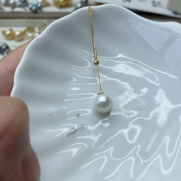 海水珍珠18K金镶嵌项链