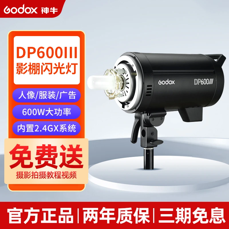 GODOX/神牛dp600iii三代摄影影室专业闪光灯大功率600W人像补光灯