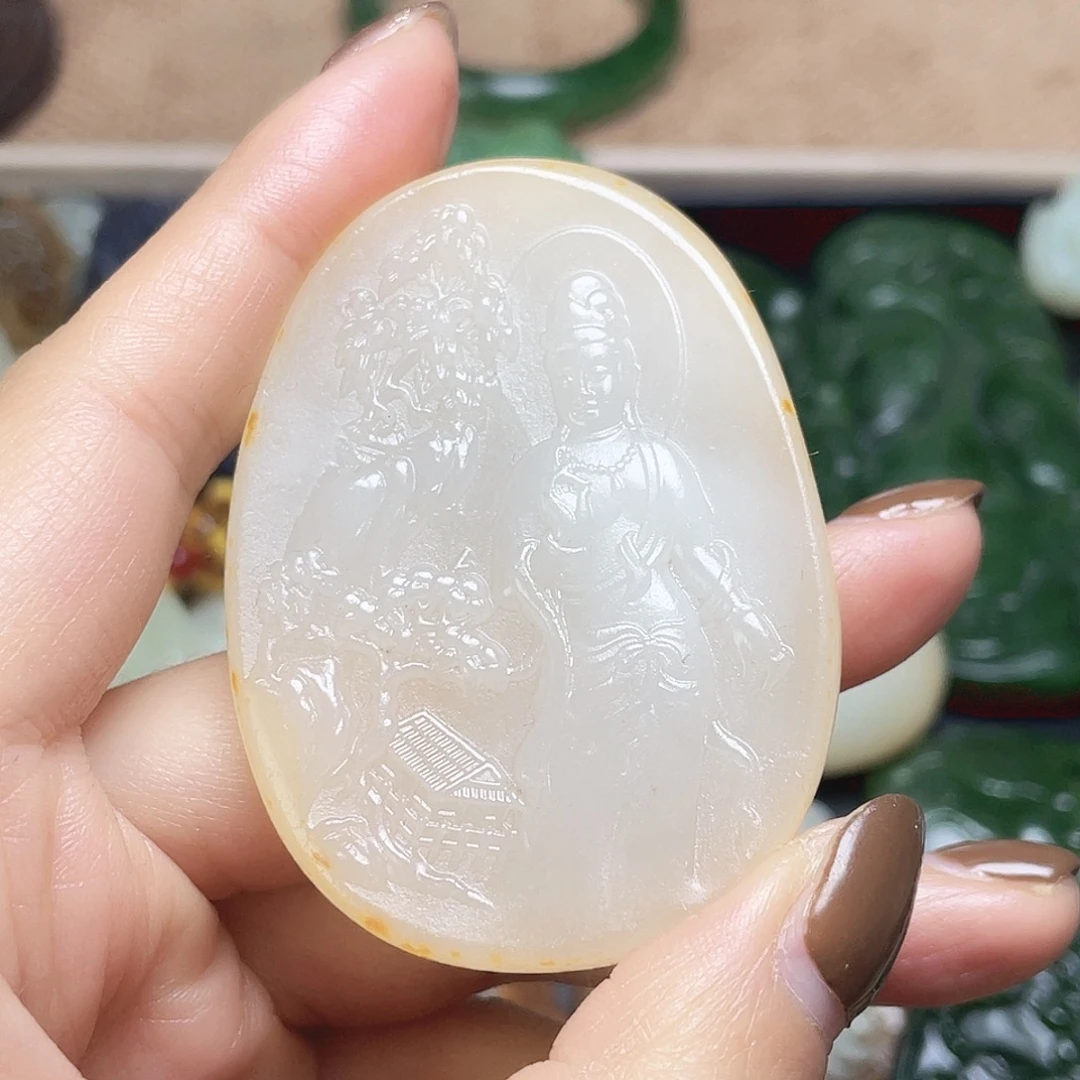 和田玉未镶嵌颈饰