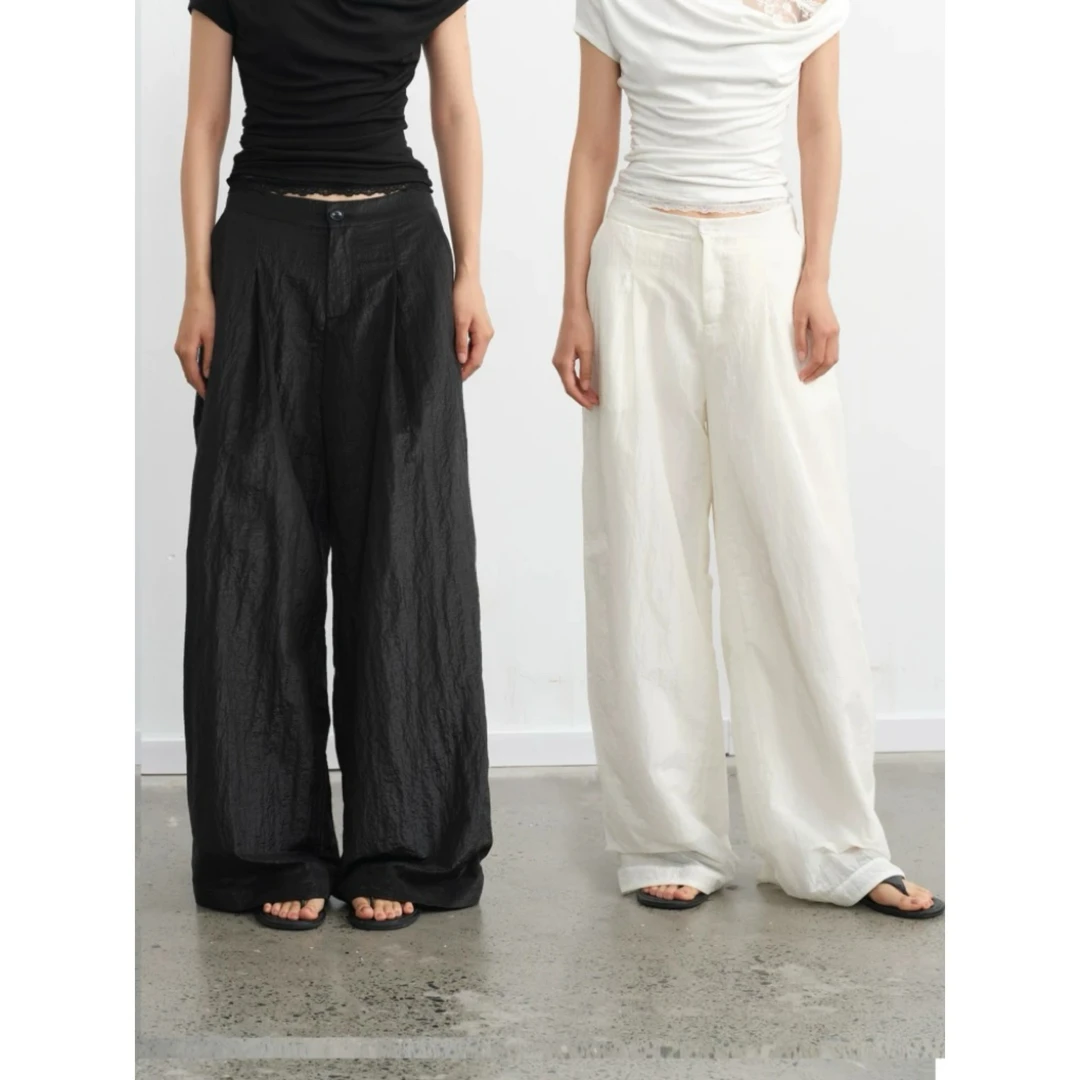 LINY LIBERTY  25SS  极简设计感纯色百搭休闲长裤E16258954