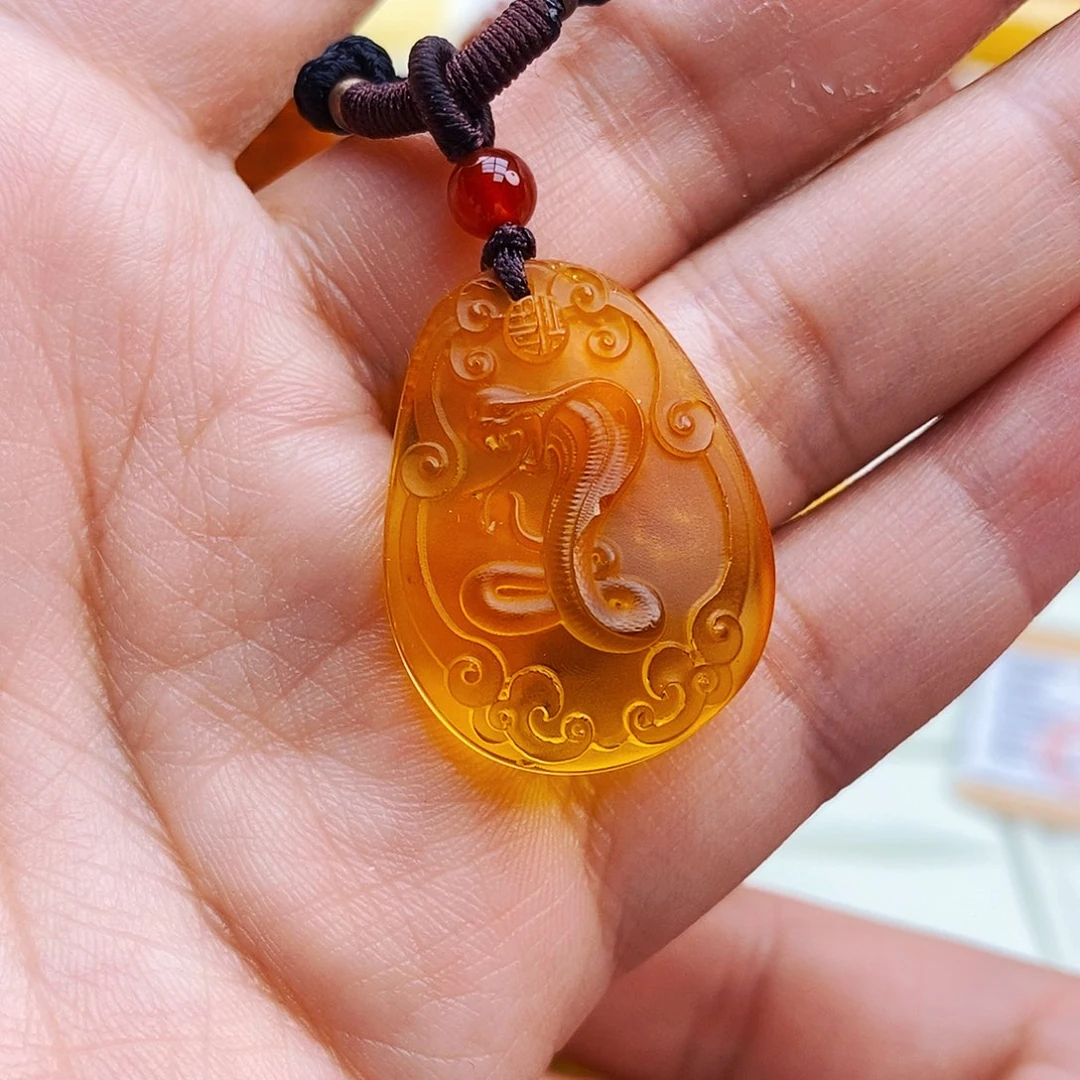 蜜蜡颈饰未镶嵌天然保真假一赔十