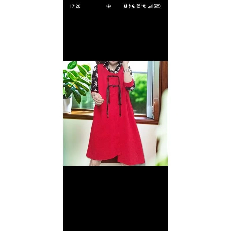 12086碎花拼接连衣裙