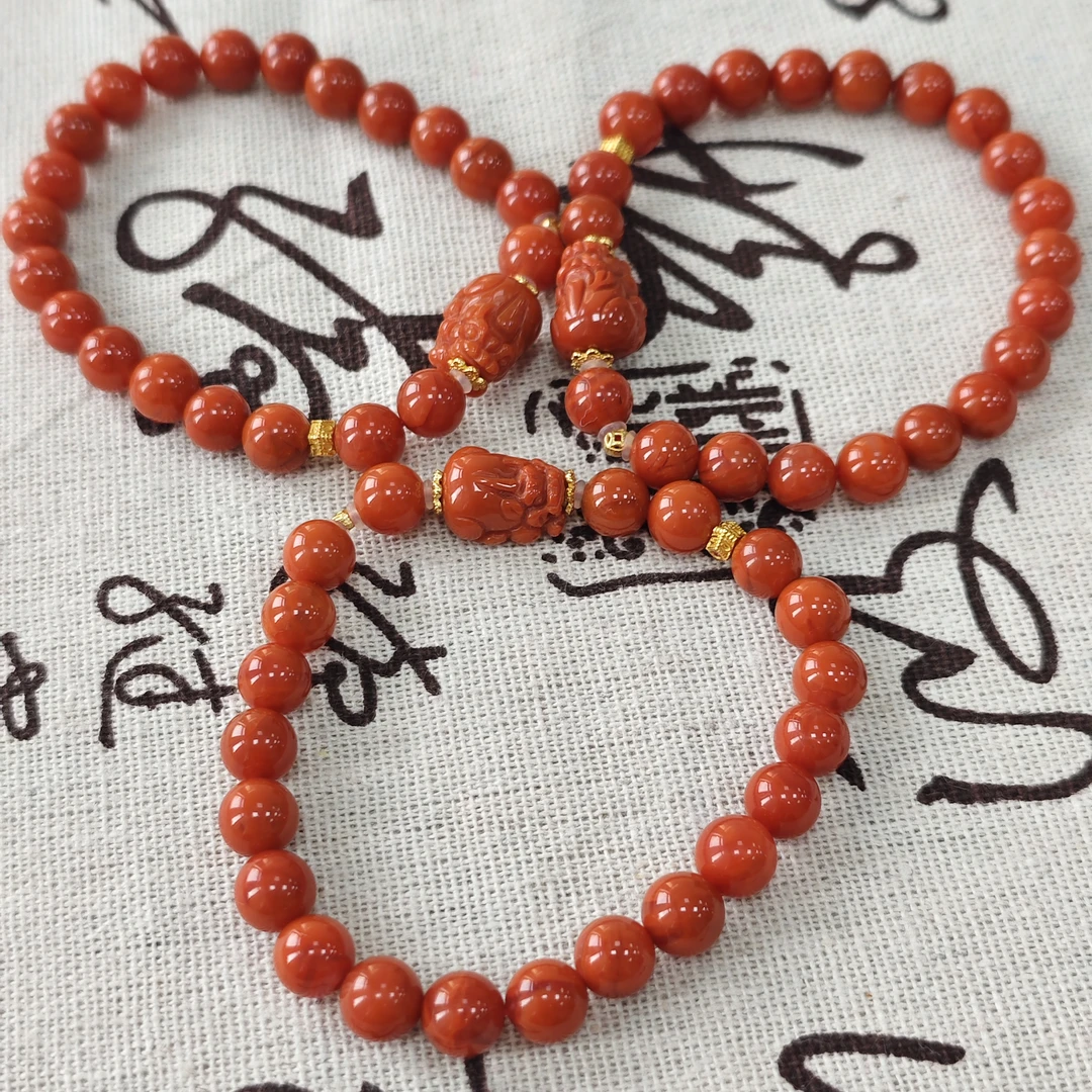 【书记甄选】天然原创南红单圈手链 多样性发一件 约7mm RJ4950