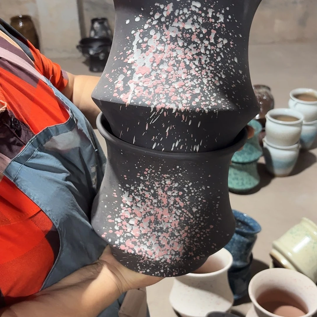 紫砂花盆口20高20