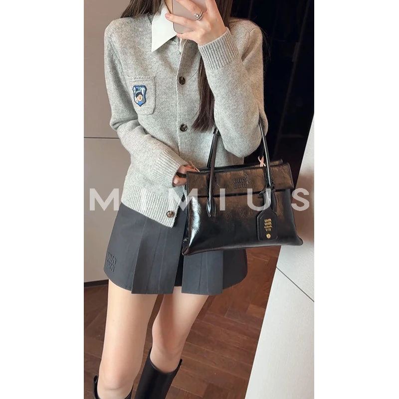 【mimius】U 露丝同款 减龄甜美学院风小刺绣开衫外套 WG09157