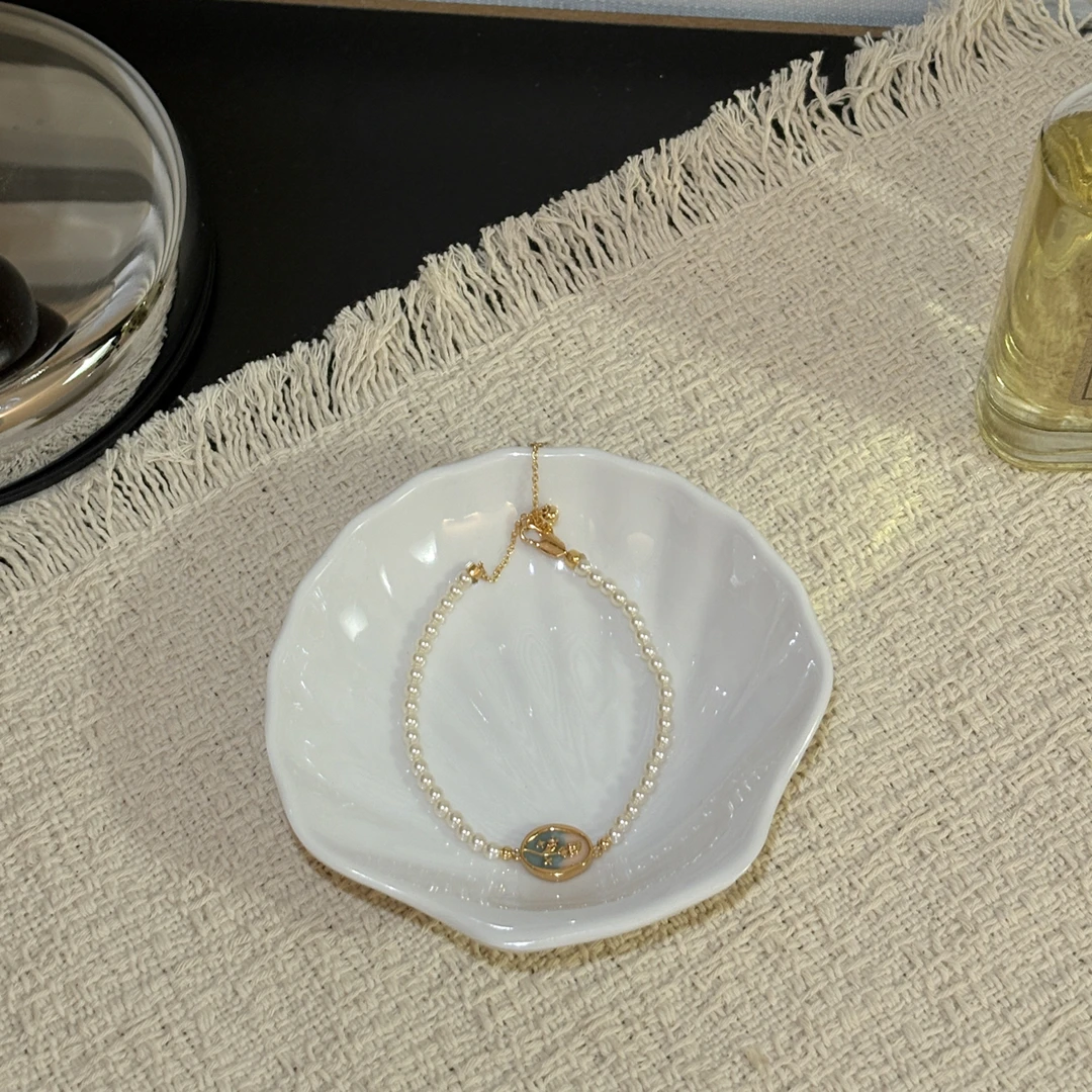 合金仿珍珠手链 油画风小珍珠