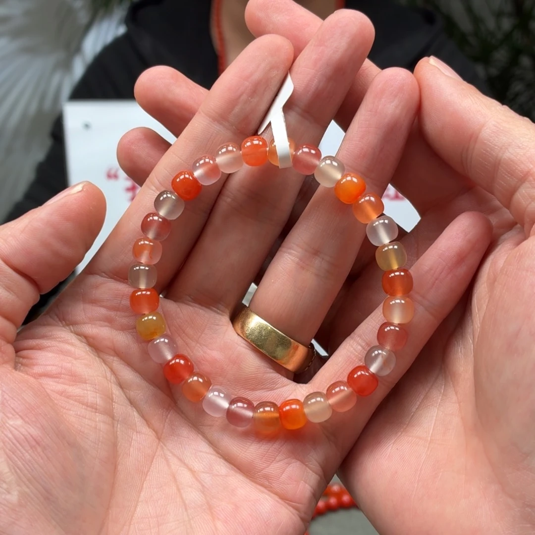 南红玛瑙未镶嵌手串原矿保山杨柳多宝南红手串卡7