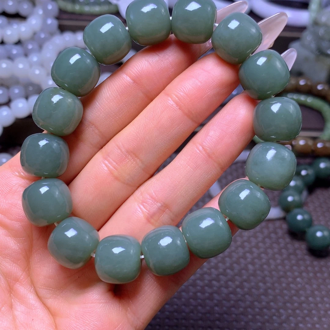 和田玉未镶嵌手串卡14