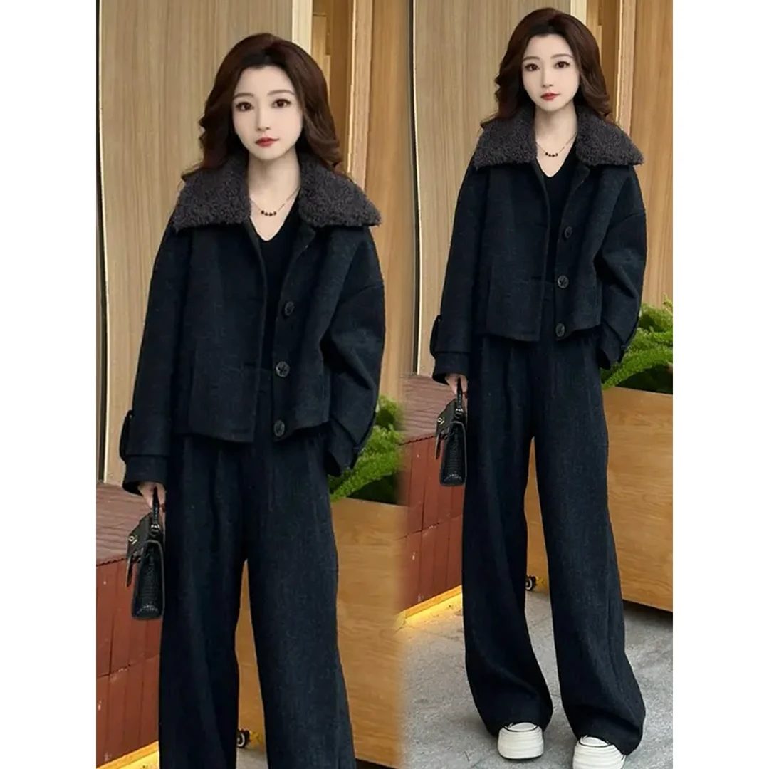 【有运费险】休闲风时尚套装时尚洋气韩版短款减龄套装小个子百搭