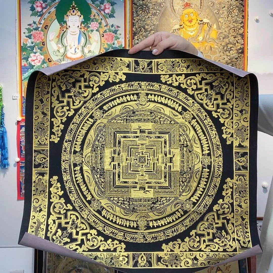 卷轴画纯手绘唐卡坦诚50厘米左右