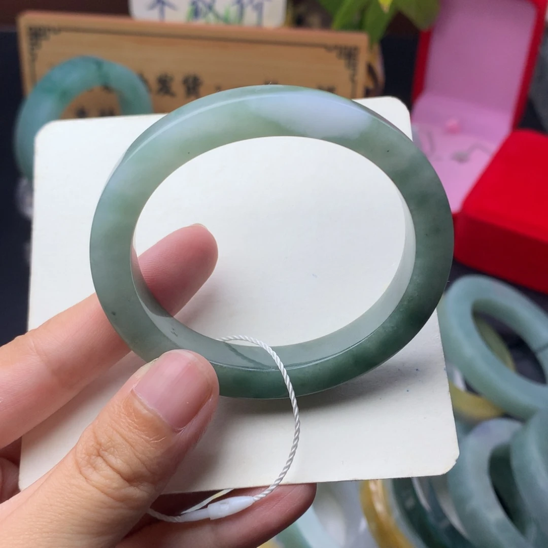 定制翡翠定制手镯未镶嵌定制贵妃53-55