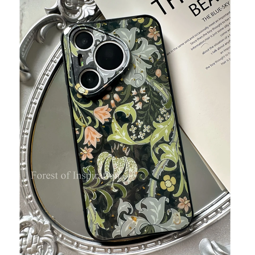 春之呢喃手机壳配配晶彩挂链适用于苹果华为Mate系列Pura系列