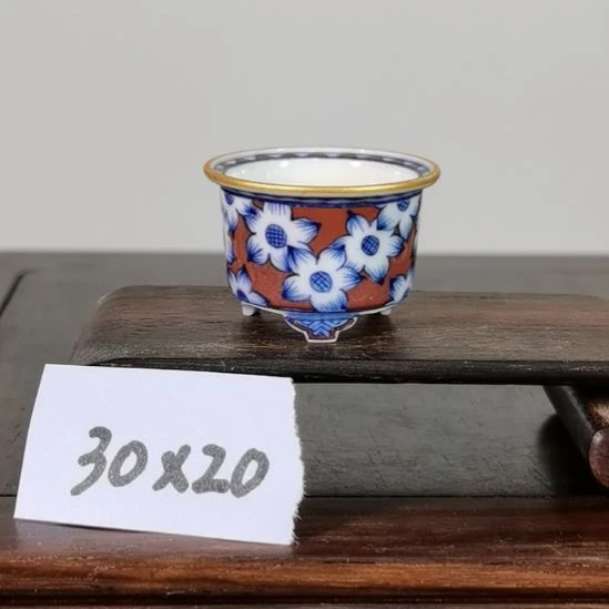 陶手工手绘大德堂釉盆