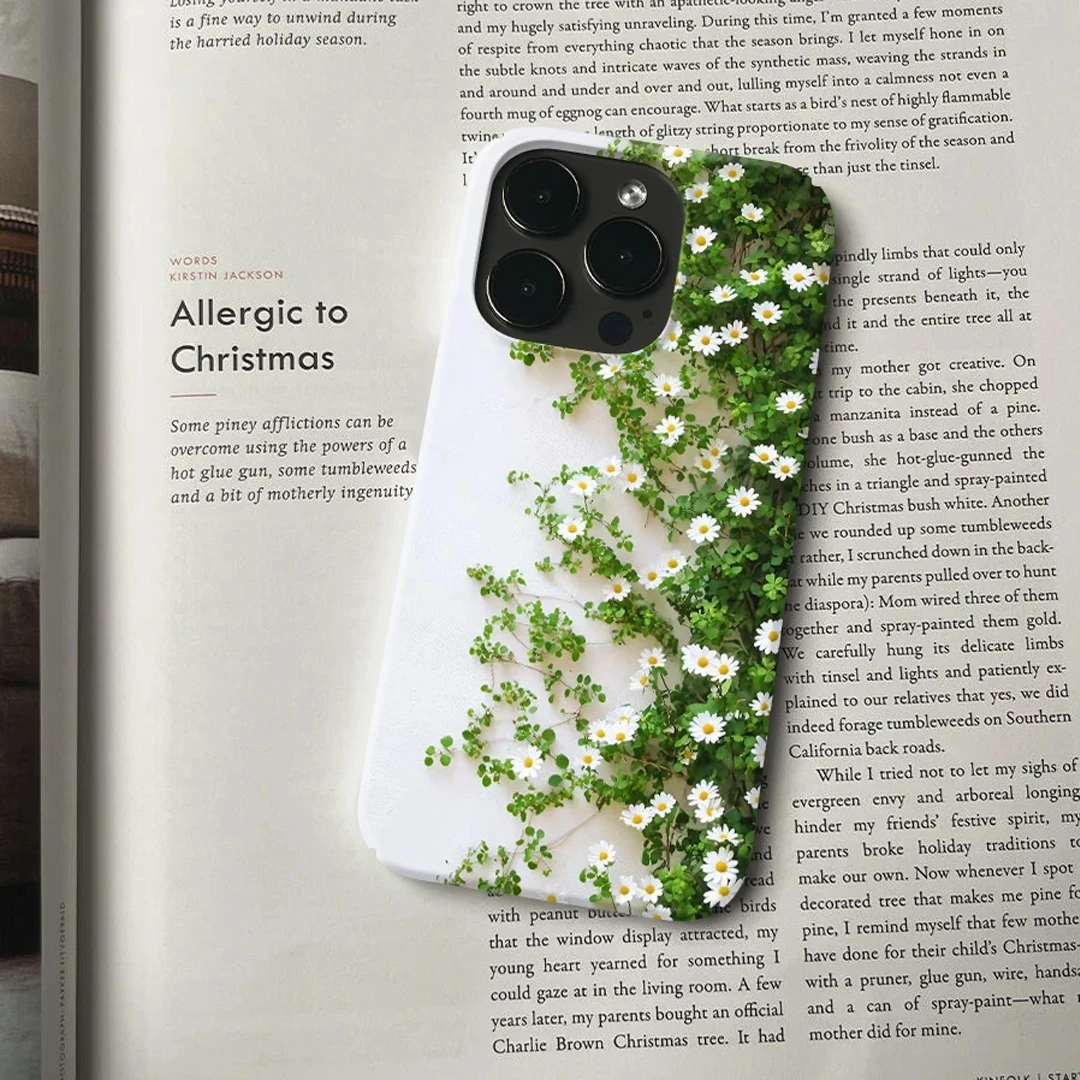 雅天立攀墙小雏菊适用iPhone17/16promax大孔菲林手机壳苹果14/13