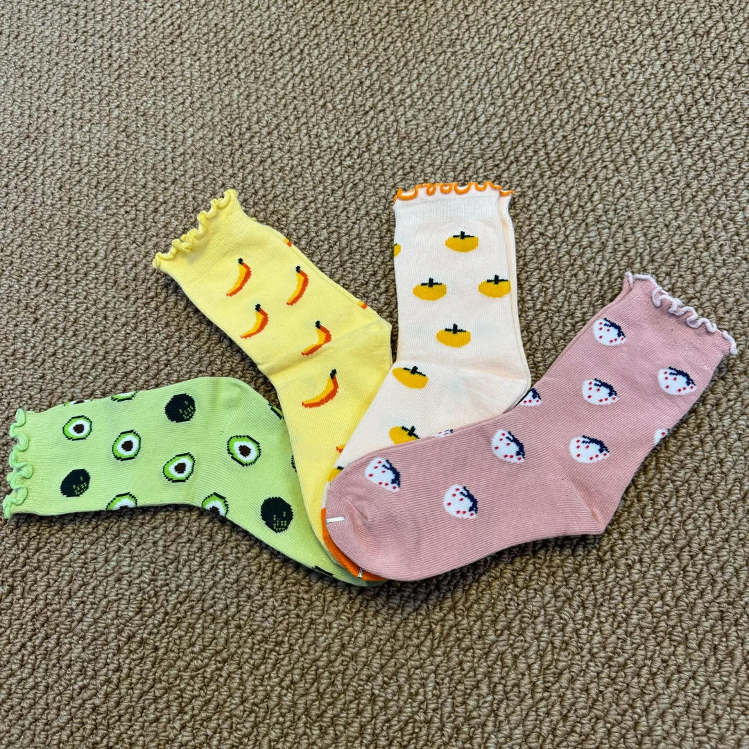 五彩缤纷糖果花边袜