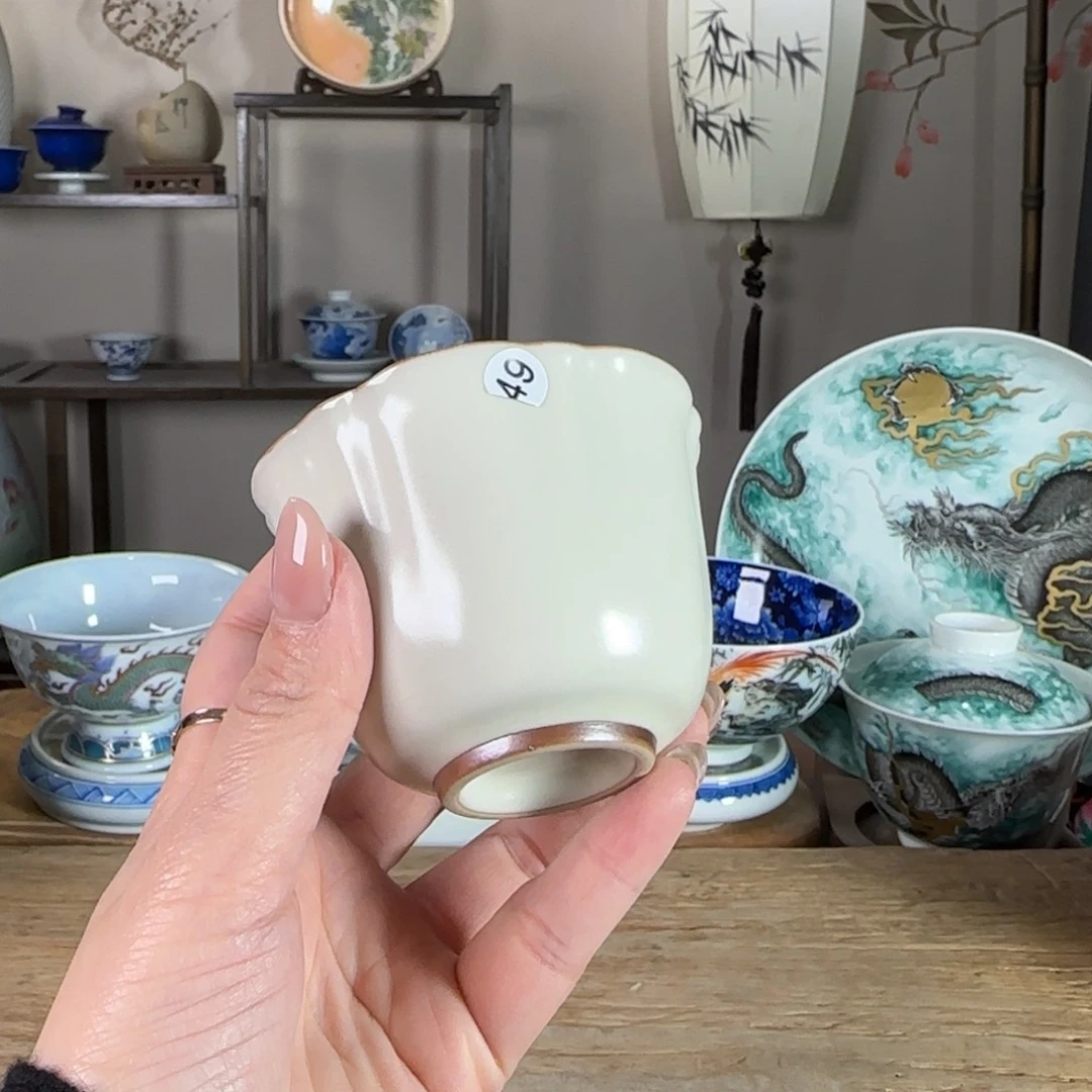 杯景德镇陶瓷柴烧多人