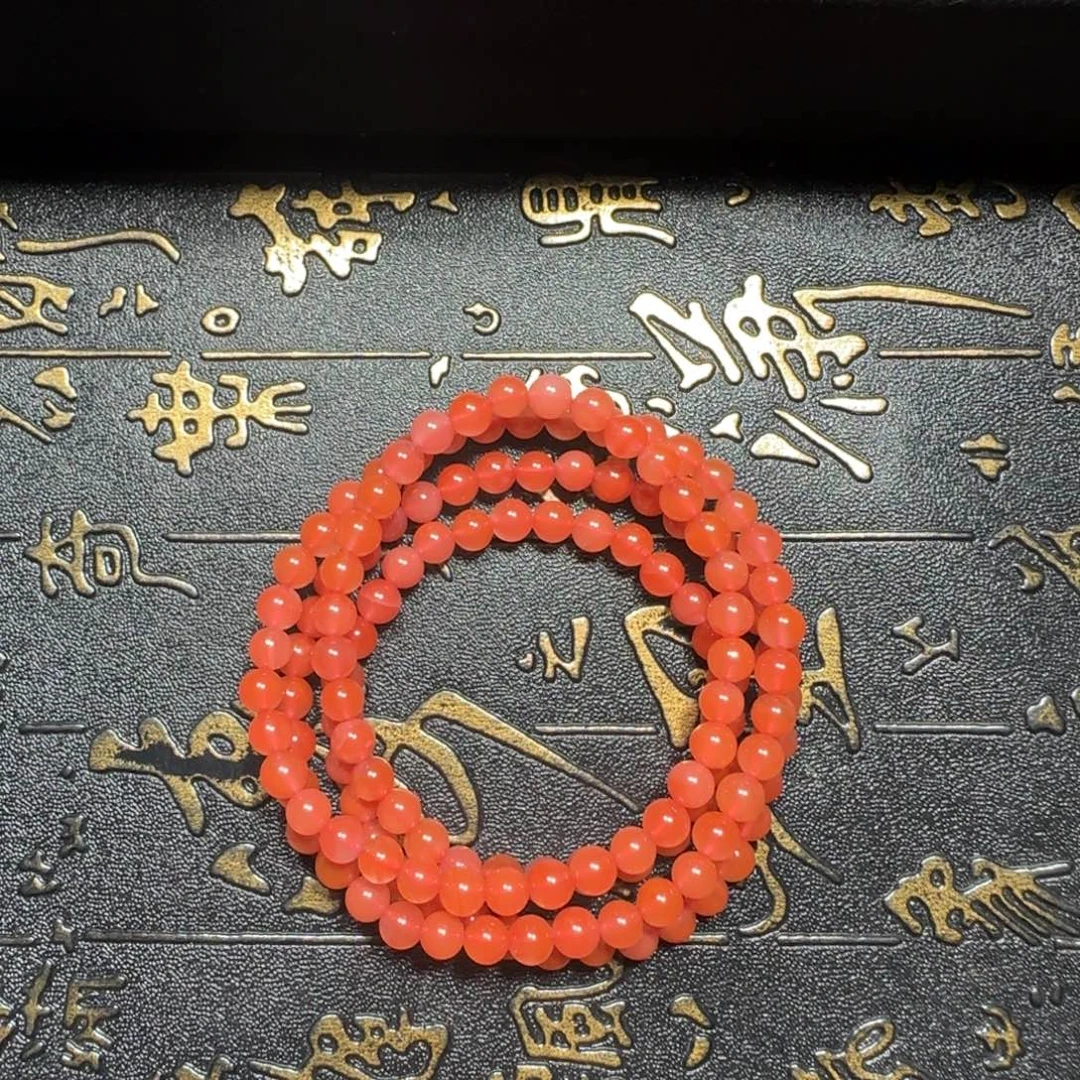 南红玛瑙未镶嵌手串原矿冰粉多圈5.5mm+