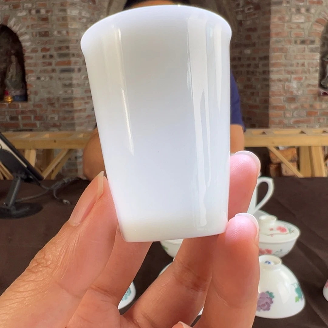 柴窑素胎闻香杯杯