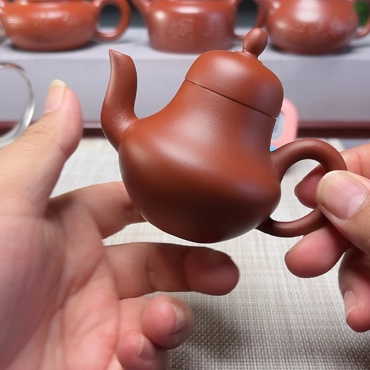 风***叶紫砂茶壶宜兴原矿泥料手工紫砂壶