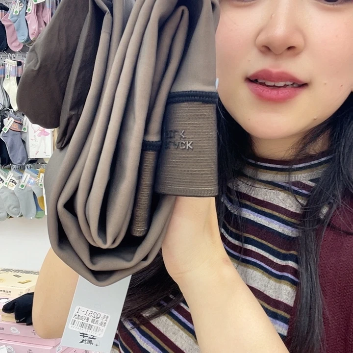 棉磨毛黑透肤连脚款