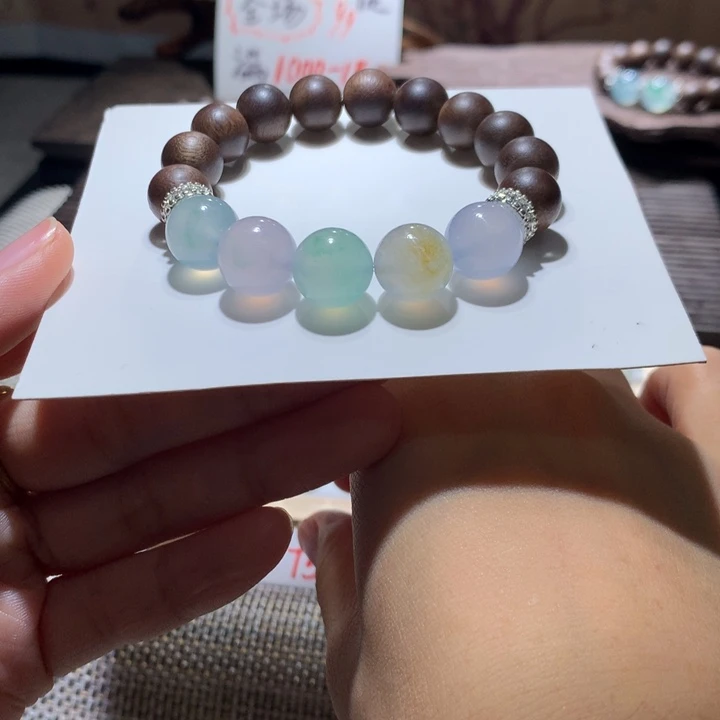 翡翠散珠温柔手串卡12