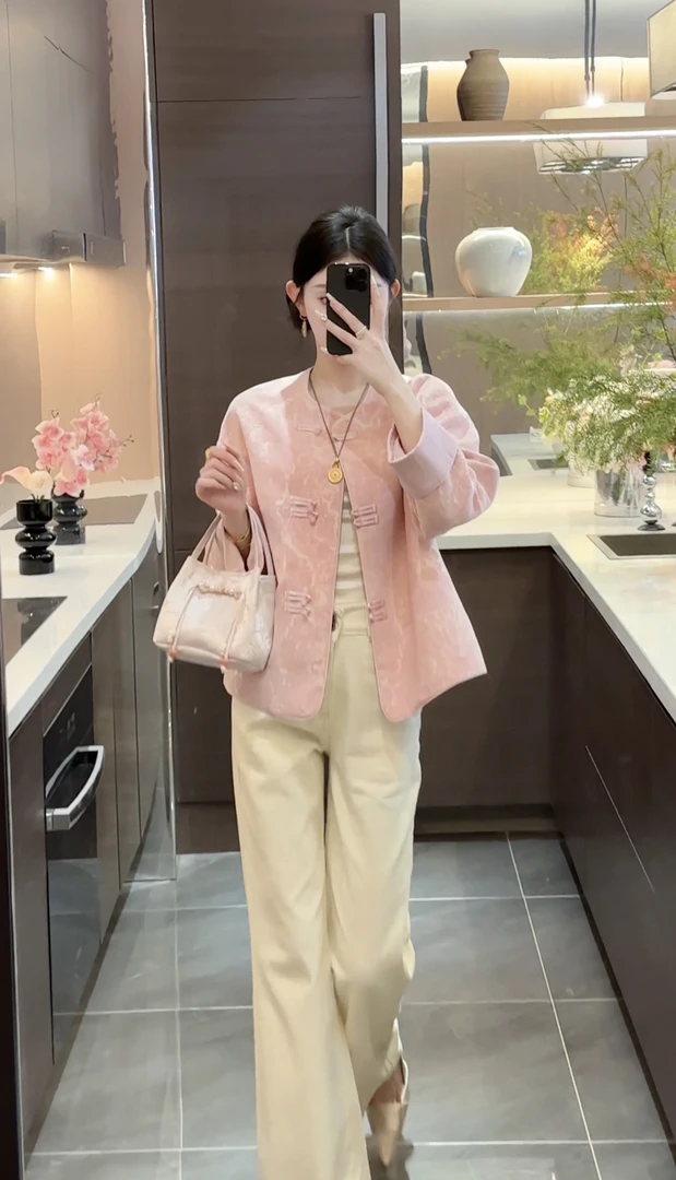 【周粥】【聚宝】2025早春新中式盘扣设计感外套预JJD4WT0020