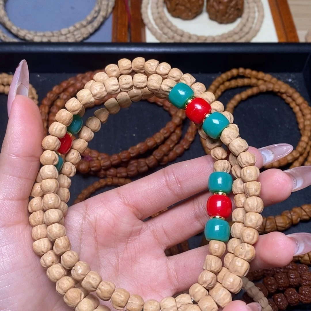 柏香籽/百香籽吊坠百香带配饰莲花金豆