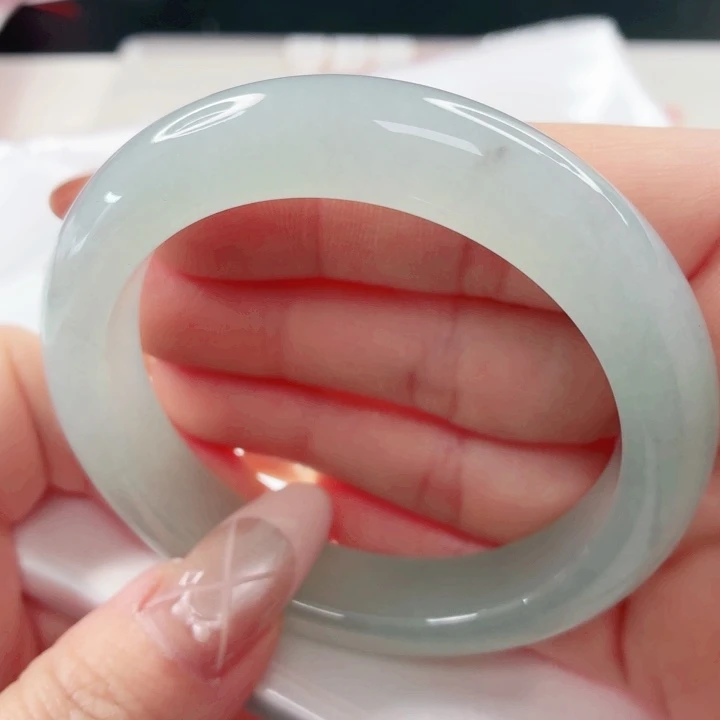 翡翠未镶嵌手镯54.2x495