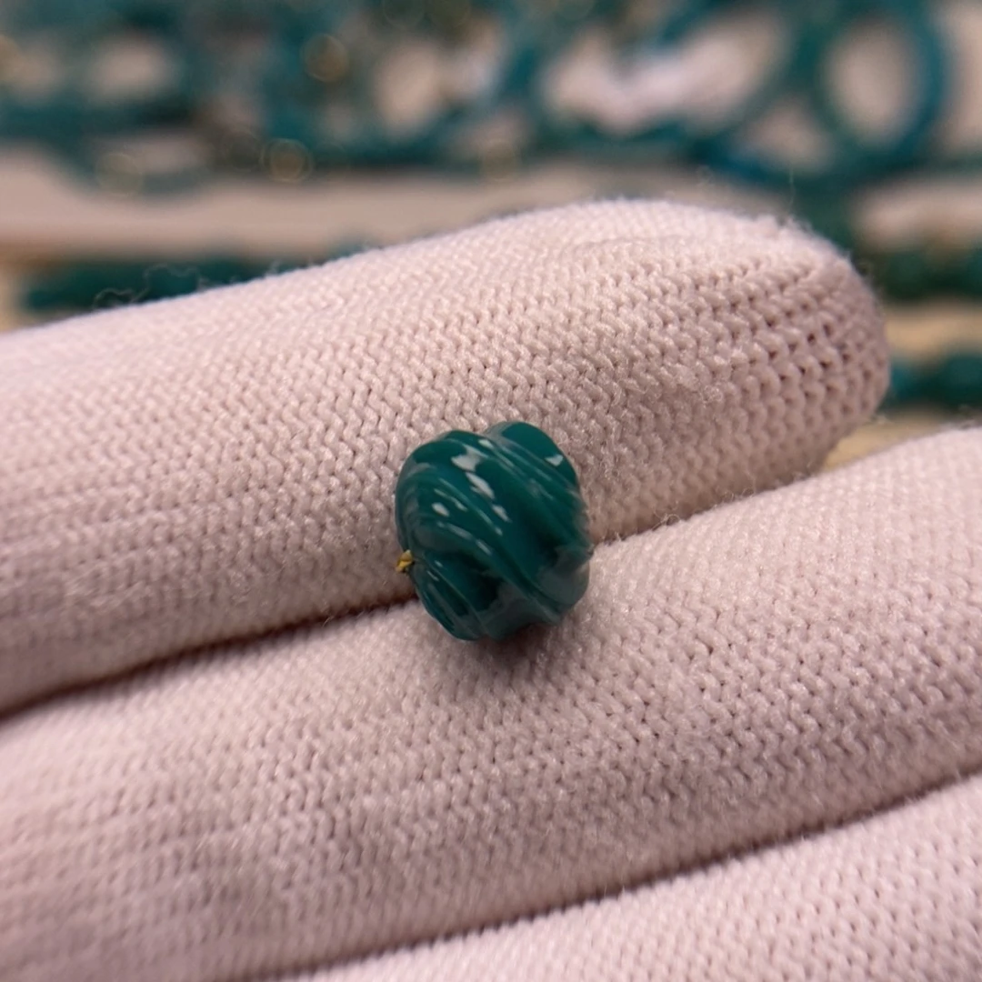 未镶嵌绿松石扭扭珠9.9mmA964