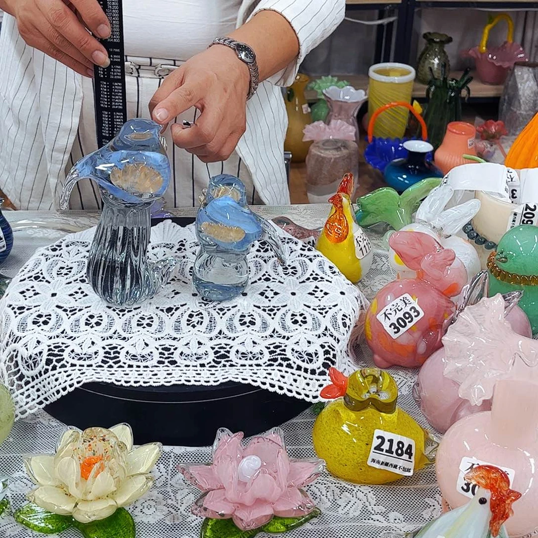 一对鸟 家悦琉璃工艺品