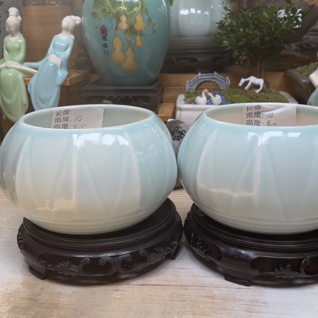 紫砂花盆陶瓷艺术花盆陶瓷
