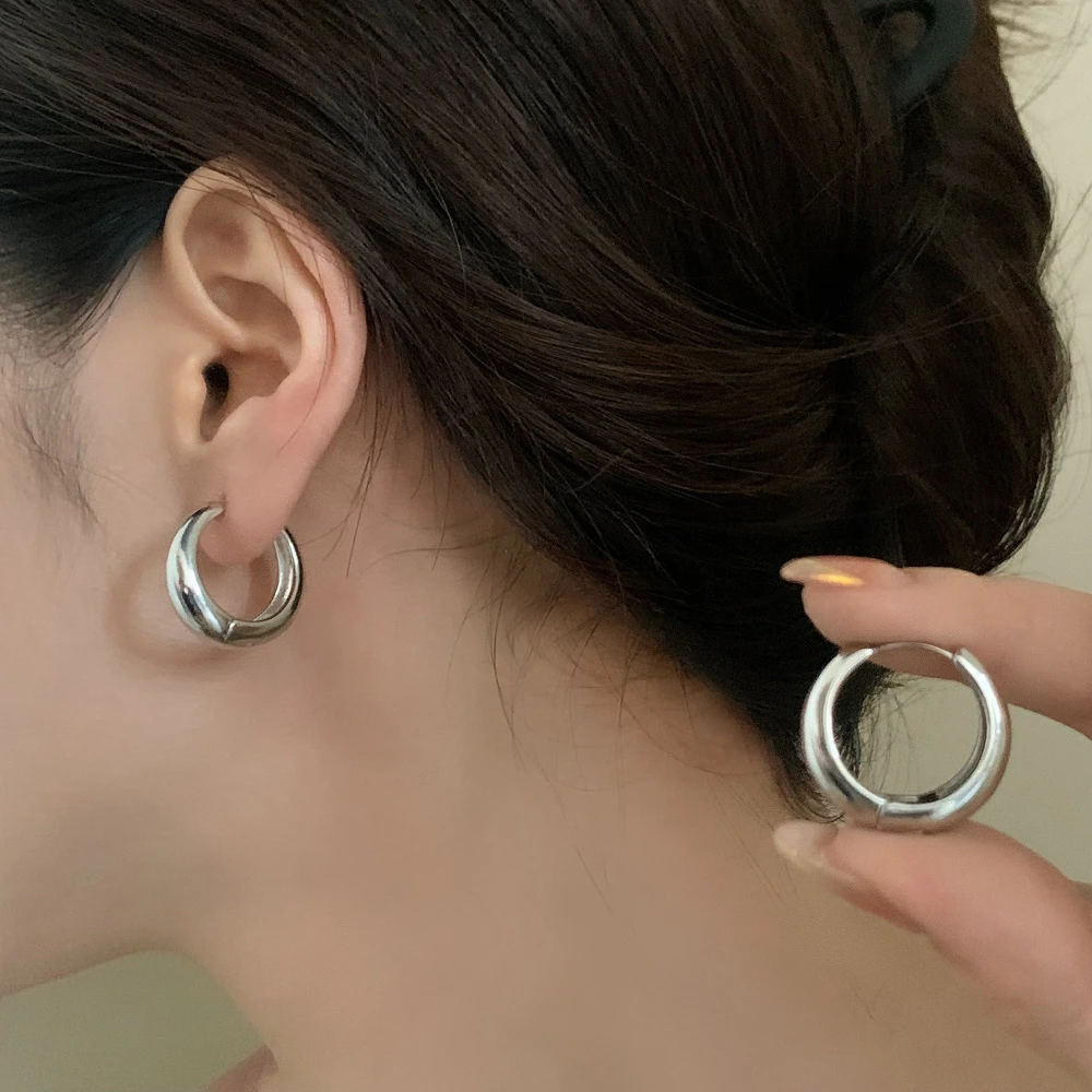 合金耳饰 素圈冷淡风简约耳扣