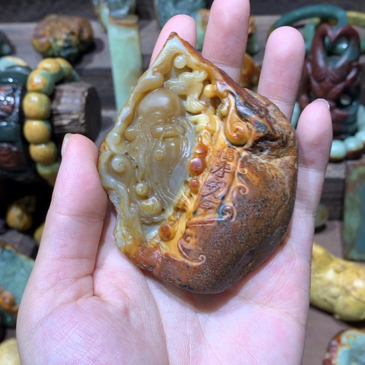 岫岩河磨玉（透闪石质玉）未镶嵌把件