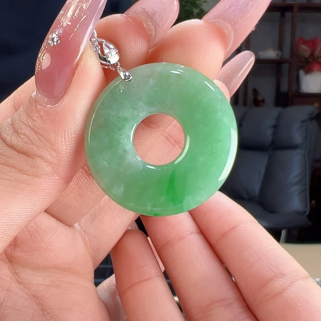 翡翠吊坠(不含链)18K金镶嵌吊坠44