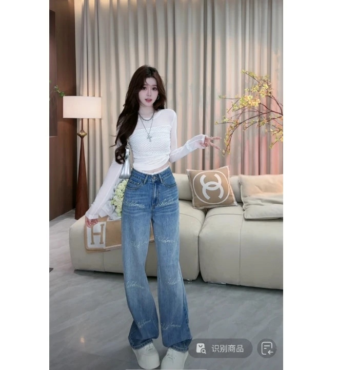 浩哥严选●蕾丝花边牛仔裤预C5NZK0152A