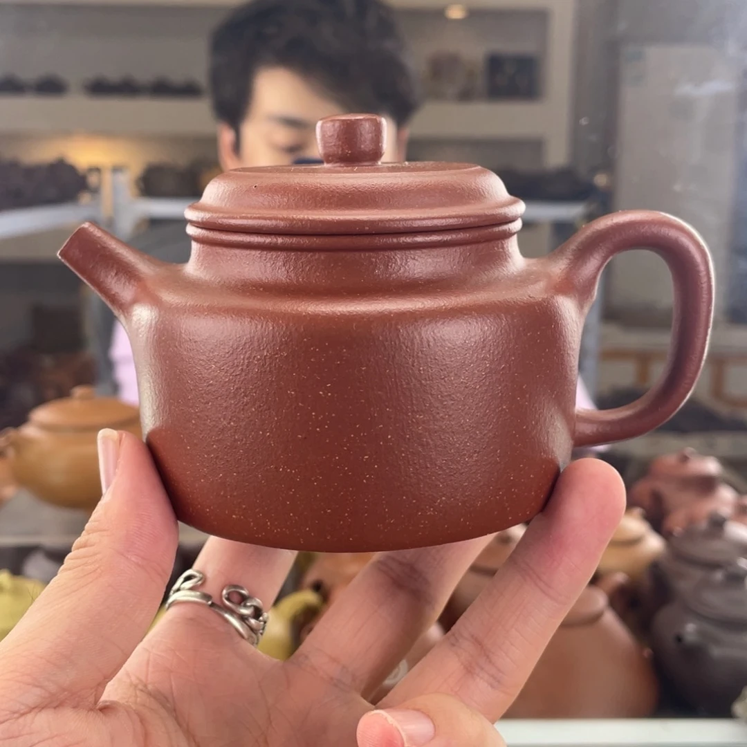 茶壶紫砂250cc红降坡茶壶