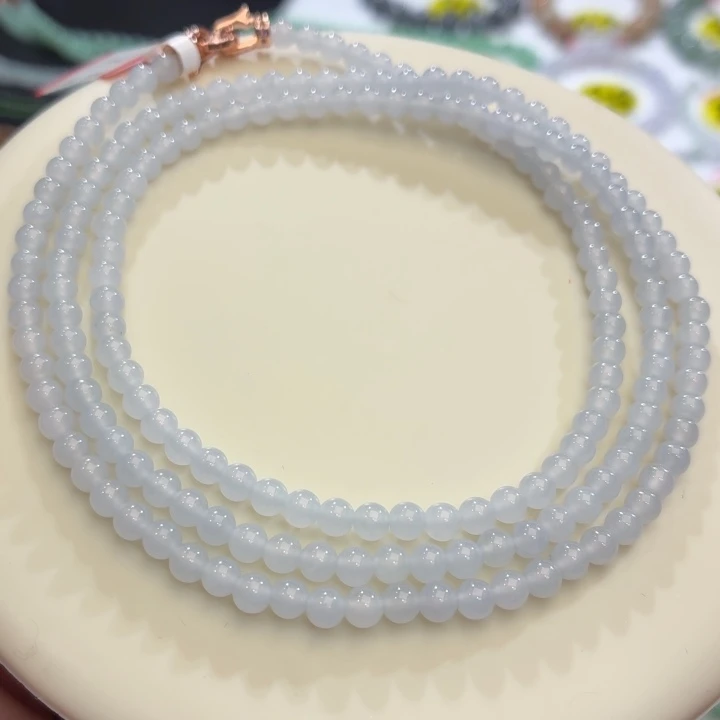 翡翠未镶嵌手链冰胶浅紫卡4