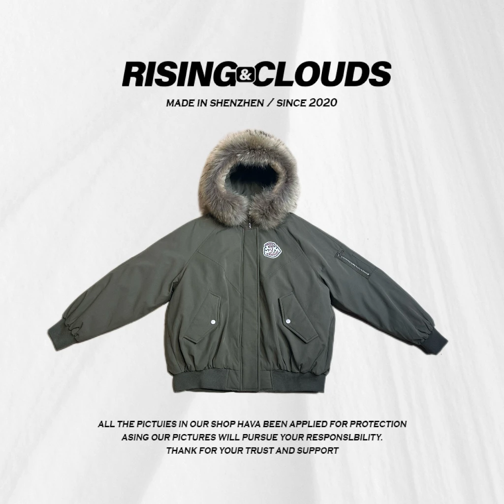 RISING&CLOUDS【小云姐】秋冬新款时尚派克毛领羽绒服110253