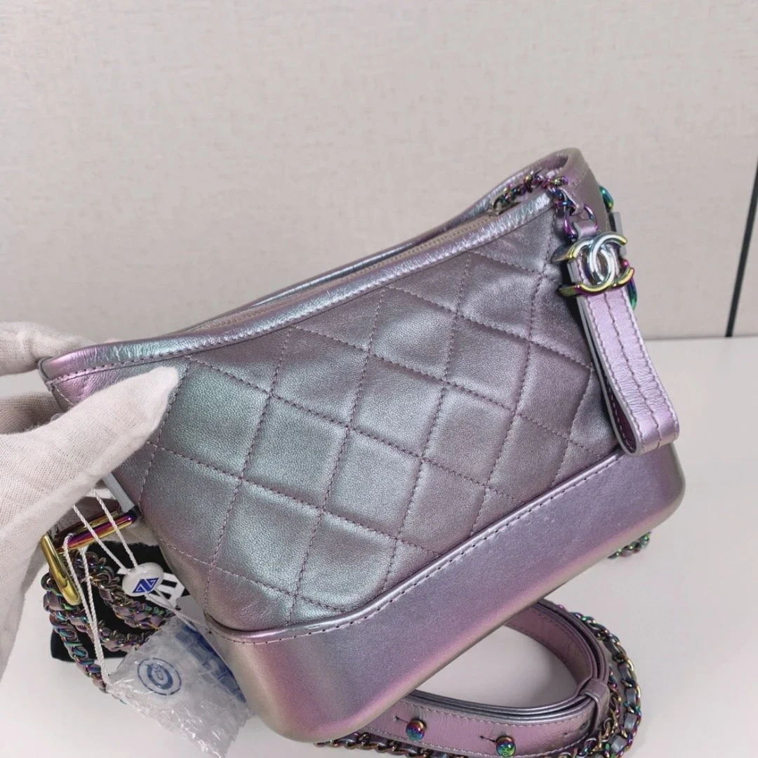 95新 Chanel/香奈儿 多多奢品 香奈儿人鱼姬炫彩紫流浪包/98新