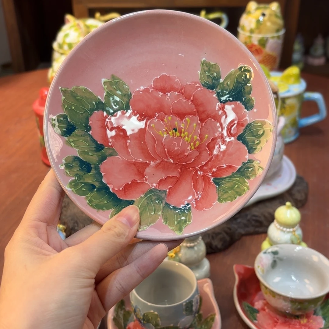 景德镇手绘高温釉下彩陶瓷茶具