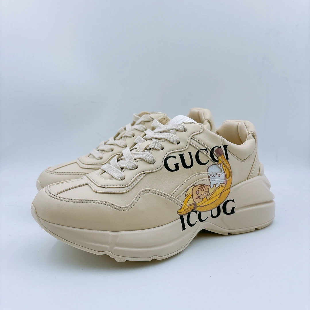 95新 GUCCI/古驰 98新/古驰/Gucci35.5码/香蕉猫老爹鞋/BM00572