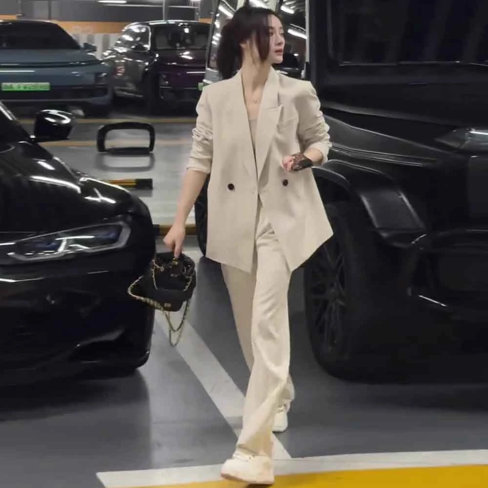 职业西装套装女2025春季新款胖mm干练气质西服大码工作服面试正装