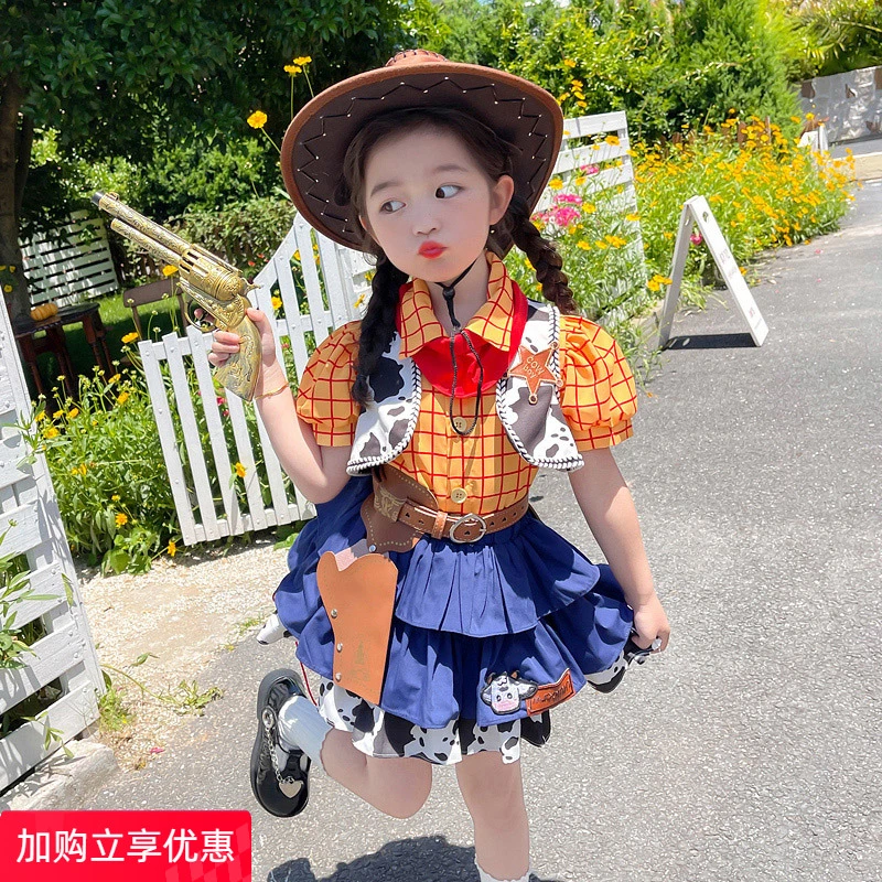 女童连衣裙夏装2025新款洋气六一儿童节礼物女孩夏季胡迪套装裙子