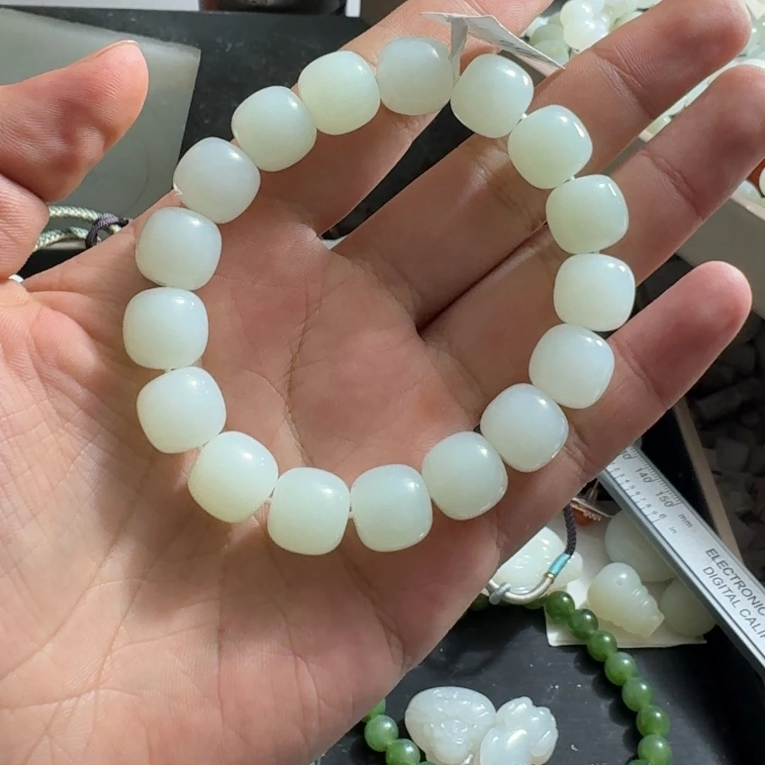 和田玉未镶嵌手链和田玉啦13老型