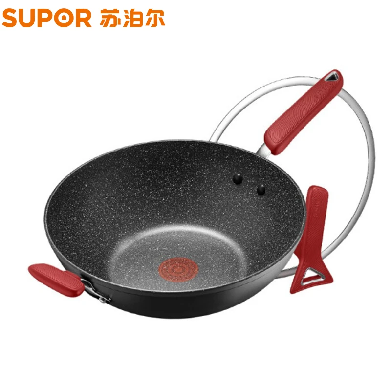 苏泊尔煎锅炒锅不粘锅火红点炒菜锅星星石系列电磁炉燃气灶通用