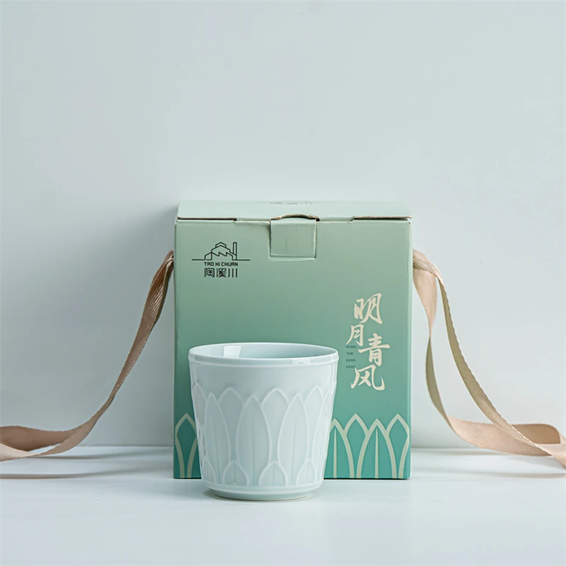 【陶溪川】明月青风景德镇陶瓷影青家用陶瓷手握杯/马克杯